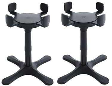 Colcolo Elevated Dog Bowl Stand, Adjustable Height & Diameter, Tiltable, Non-Slip, Suitable for Large, Medium & Small Dogs, 2pcs