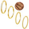 Rajputana 14k Gold Filled Plated Gold Rings for Women Non Tarnish,Dainty Stackable Thumb Rings for Women,Gold Band Waterproof Ring,Womens Ring Size 10（T1/2