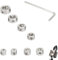 9 Piezas Topes de Profundidad Brocas Taladro Anillo Posicionador Juego de Anillos de Límite de Perforación con la Llave Hexagonal