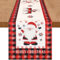 DecorMommt Tischläufer Weihnachten Rot, Weihnachts tischläufer Modern 40x140cm, Weihnachtstischläufer Silvester, für Dekorieren von Küche Wohnzimmer Tisch (Tartan Ren Schnee)