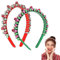 Gotyou 2 StüCk Weihnachts Kopfschmuck, Perlen Haarband Weihnachten, Weihnachtskopf Schmuck, Damen Kopfbedeckung, Weihnachten Haarschmuck Mit GlöCkchen, Geeignet FüR Party ZubehöR Frauen Und MäDchen