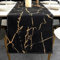 ViaElayu Tischläufer Modern Schwarz Gold Marmor Textur Abstrakte Abwaschbar Outdoor Frühling Landhausstil Vintage Bauernhaus Rechteckige Tischdecke Küche Tisch Läufer Party Deko 40x140 cm