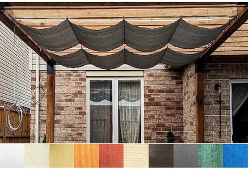 WECLMH Voiles D'ombrage Rétractables Ondulées, Remplacement Pergola Auvent Couverture D'ombrage, Protection UV Auvents De Terrasse, Extérieur Jardin Terrasse Porche Cour Auvent Ondulé