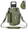 icolor Gym Magnetic Bag Water Bottle Carrier Holder with Strap & Phone Pockets, Diameter 3.9 Magnetic Gym Bag 5 Built-in Magnets Gym Accessories Organizer Pouch Sling Sleeve (Nylon, Army Green)
