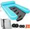 Inflatable Elevated Dog Boat Ramp, Dog Pool Ramp for Docks & Lakes, Non-Slip On Dog Dock with Booster Step, Floating Ladder for Large Pets Up to 240lbs Climb Out of Water