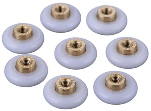 Ruedas Mampara Ducha 8 piezas de rodillos for puertas de ducha de baño/ruedas de rieles, poleas de 18 mm de diámetro, pieza de repuesto for mamparas de ducha, cabinas de ducha Ruedas Para Mamparas De