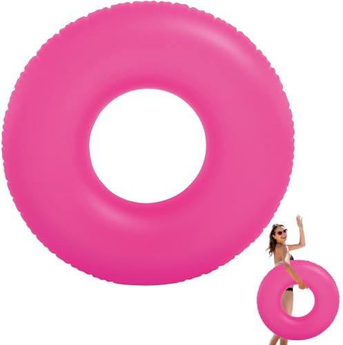 Rosa Aufblasbarer Schwimmreifen Erwachsener Ø 36(91cm) Schwimmring Groß Poolring Aufblasbarer Schwimmring Sommer Wasser Schwimmen, Pool Floats Spielzeug Schwimm für Schwimmbadparty Sommerpool Party