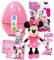 Clondo Uovo di Pasqua Giocattoli 5 Sorprese, per Minnie Fan, Peluche, Pasqualone, Guscio, Bambini, Rosa