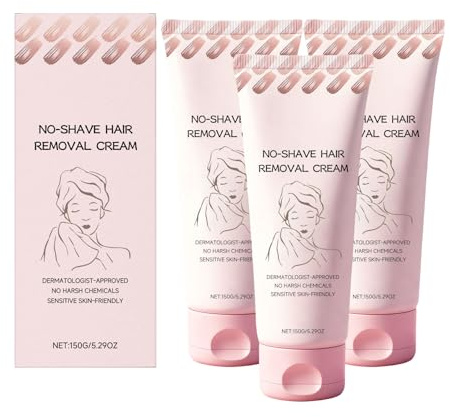 Enthaarungscreme Intimbereich für Frauen, Sanfte, Gründliche Haarentfernungscreme, Hautfreundlich, Langanhaltende, Hautpflegend für Beine, Arme, Achseln, Körper, No-Shave Hair Removal Cream, 150g