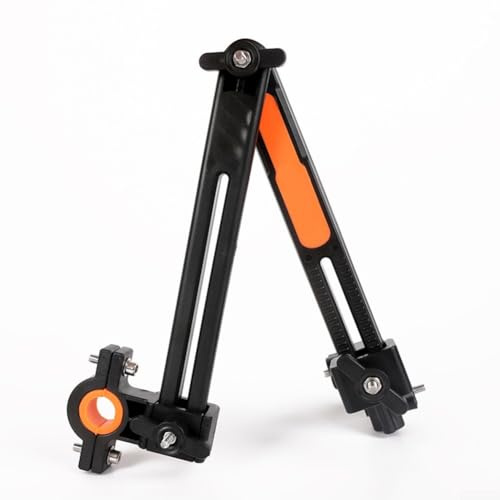 Teleskop- und drehbarer Schirmhalter für Rohre mit 25 mm Durchmesser, für Fahrräder, Rollstühle und Stühle, Orange