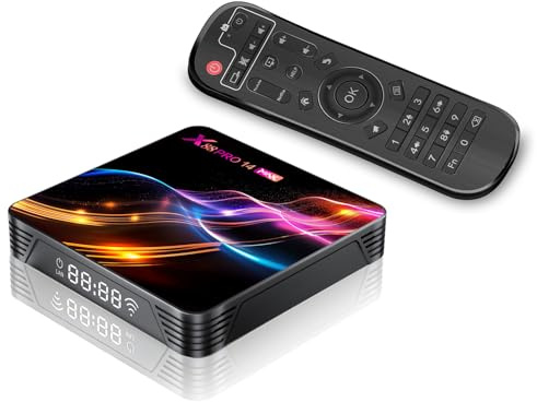 GREVA 8K Android 14.0 TV Box 2026, 3D HD Android Box 2GB RAM 16GB ROM RK3528 Chipsatz Unterstützung 2.4GHz/5.0GHz Dual WiFi6 HDR10 BT5.0 Ethernet LAN Internet TV Box Bluetooth Smart Media-Streaming