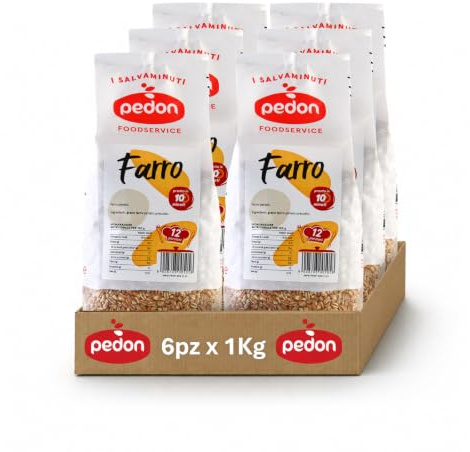 Pedon | I Salvaminuti Farro Perlato Precotto 1 kg x 6, Cereali a Rapida Cottura Naturali, Pronti in 10 Minuti