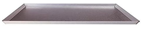 Pentole Agnelli Agnelli COAL149AL260-Teglia Rettangolare con Bordi Dritti, Altezza 2 cm, Alluminio, Spessore 1,5 cm, Colore: Argento, Lamiera Alluminata, 60x40 cm