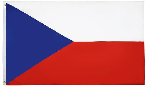 AZ FLAG - Flagge Tschechien - 90x60 cm - Tschechische Fahne 100% Polyester mit Messing-Ösen - 50g