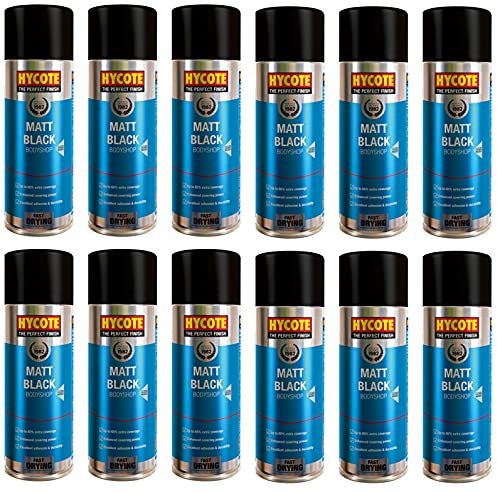 Hycote Bodyshop Matt Black 400ml (Pack of 12)