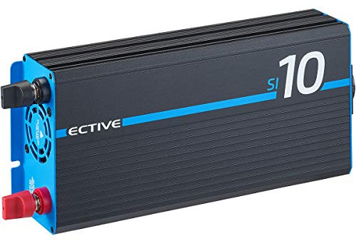 ECTIVE Reiner Sinus Wechselrichter SI10-1000W, 24V auf 230V, USB, Überlastschutz, Überhitzungsschutz, Aluminiumgehäuse - DC/AC Spannungswandler, Umwandler, Stromwandler für Haushaltsgeräten