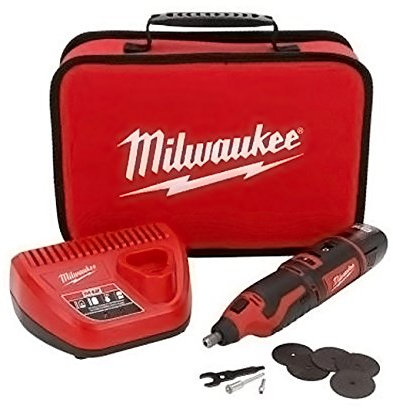 Milwaukee - Portable and Cordless Lithium-Ion M12TM Rotary Tool Kit / Set (Battery Powered)