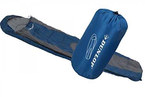 DUNLOP Schlafsack Mummy, blau/grau, 210x80x50cm, 871125203024