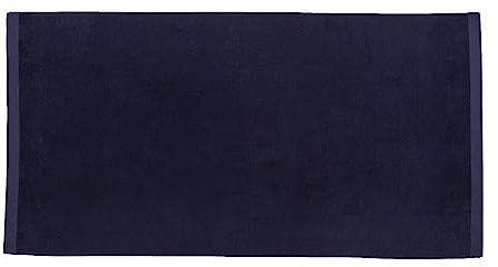 Velours-Strandtuch, schwer, Jumbo-Größe, Dobby-Saum, Marineblau