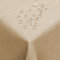 Leinen Optik Tischdecke Tischtuch Tafeldecke Leinendecke Abwaschbar Wasserabweisend Eckig 160 x 400 cm Beige Sand Fleckschutz Pflegeleicht mit Saumrand Leinentuch