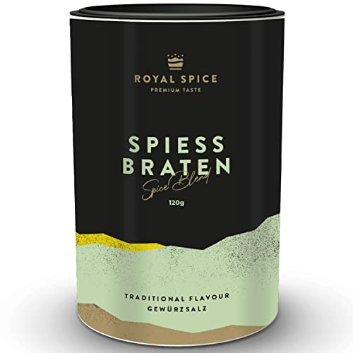 Royal Spice Grill-, Roll- & Spießbraten Gewürz 120g - Gewürzmischung für Braten aller Art - Spießbraten, Schweinebraten, Sauerbraten, Gänsebraten, klassische Nackensteaks - Für Drehspieß & Rotisserie