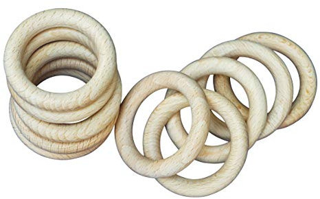 JOWE Holzringe aus Buche Ø56 mm, 10 Stk - Ringe aus Holz made in Austria