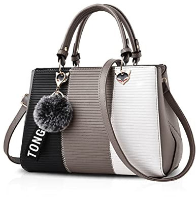 Nicole&Doris Exquisite Damen-Handtaschen Schultertasche Crossbody aus PU-Leder, grau (Grau) - ND-TX101