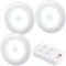 Lunartec Lampen mit Fernbedienung: 3er-Set superhelle COB-LED-Unterbauleuchten, Timer, 120lm, erweiterbar (LED Lampen Batterie, Batterieleuchte, Arbeitsleuchte)