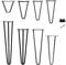 4 x Hairpin Legs 20cm 8 inch Furniture Legs Metal Black Heavy Duty 2 Rod Industrial Style 10mm Sturdy Construction for DIY Works