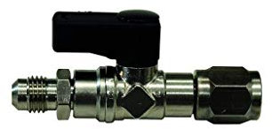 Rubinetto 1/2 Femmina 1/4 Maschio Per Bombola Gas 1 Lt R32