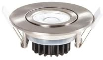 LEDxON EDOS 9W 830 LED Einbaustrahler 9W schwenkbar IP65, nickel, LB19 EDOS