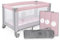 ms Baby World - Lettino da viaggio 120 x 60 cm, per bebè, incluso materasso e borsa per il trasporto, da 0 + mesi fino a 15 kg, facile da piegare e da montare, leggero e stabile