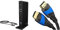 ICY BOX USB 3.0 & USB-C Docking Station mit 2 HDMI, 6-Fach USB Hub, Schwarz & KabelDirekt – 2 m – 4K HDMI-Kabel (4K@120Hz und 4K@60Hz für EIN spektakuläres Ultra-HD-Erlebnis, Schwarz)