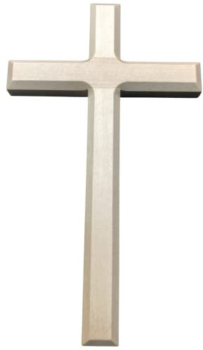 Motivationsgeschenke Kruzifix Holzkreuz schlicht feines Lindenholz Dekokante 16 cm Kreuz aus Holz Wandkreuz, Braun