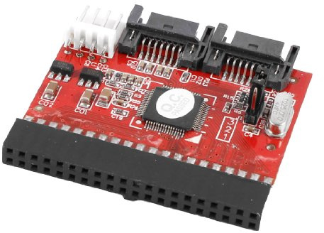 Ruilogod Dos forma paralela IDE 40P al adaptador de disco duro Serial ATA SATA para la unidad host