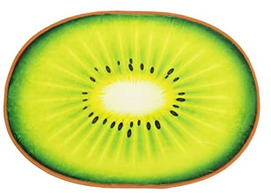 Badteppiche für Badezimmer, rutschfest, Kiwi-Fruchtform, waschbar, Dusch-Badematte, saugfähig, für Badezimmer, Schlafzimmer, Küche, weicher Bodenbereich, Teppich, Heimdekoration, 47x65 cm