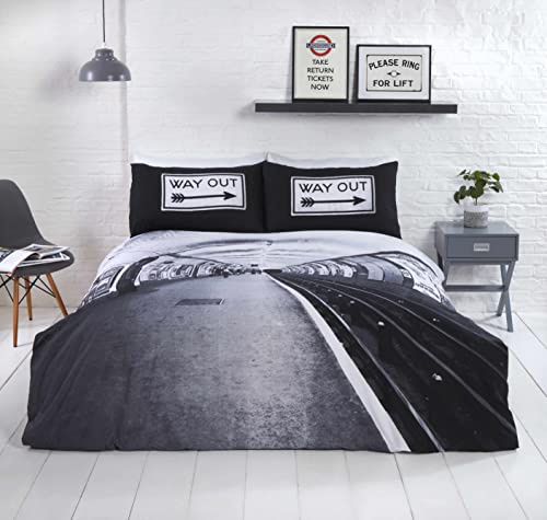 Rapport Home TFL London Platform Duvet Cover Set, Multi, King