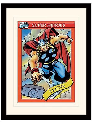 Thor - Poster, Tauschkarten (40 cm x 30 cm) (Blau/Rot/Schwarz)