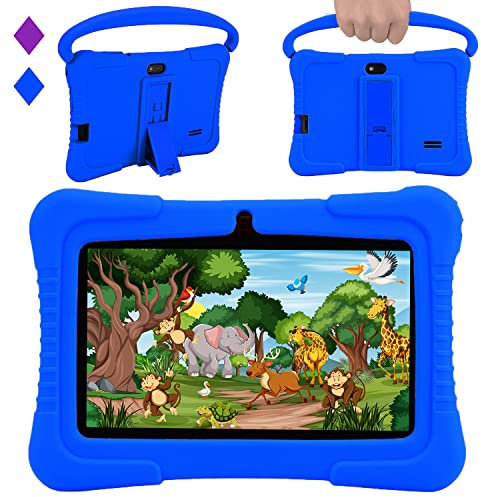 Veidoo Android Kids Tablet, 7 inch IPS Screen, 2GB RAM 32GB ROM, Safety Eye Protection, Education, Tablet for Toddle with WiFi, Games, Parental Control APP (Dark Blue)