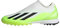 adidas Unisex X Crazyfast.3 Laceless Turf Boots Fußballschuhe, Cloud White/Core Black/Lucid Lemon, 44 EU