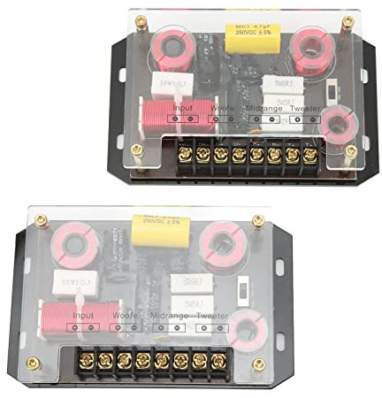 3 Way Car Audio Crossover, Reasonable Design Speaker Frequency Divider Overcurrent Protection for Autos