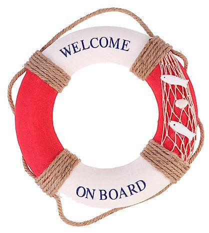 Warmhm 1stk Rettungsring-Dekoration, Kunsthandwerk Nautische Hängende Verzierung Rettungsring Aus Nautischem Schaumstoff Dekoration Im Mediterranen Stil Tür Hängt Haustür Zubehör