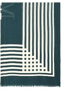 Marc O'Polo Scarf, woven, fluent cotton blend, multi/night pine - OSO