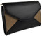 Gigi Damen Clutch aus Leder, zweifarbig, Schwarz/Knochen, One Size
