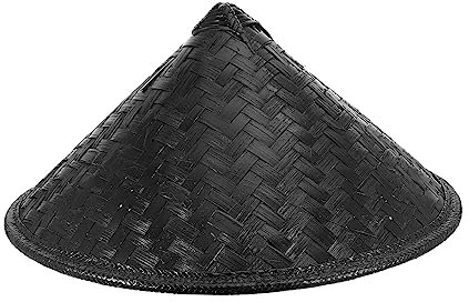 FOMIYES Japanischer Samurai-Hut Reishut Chinesischer Hut Japanischer Hut Bambushut Angelmütze Rittermütze Cosplay Ritter Schwarzer Hut Samurai-Masken Orientalische Cosplay-Kappen Für