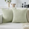 MIULEE 2er Set Kissenbezüge Kordsamt Kissenbezug Zierkissenbezug Dekokissen Sofakissen Kord Kissenhülle Dekorative Zierkissenbezüge Kissen für Sofa Sessel Zuhause Schlafzimmer 40x40cm Pastellgrün