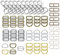 HUAZIZ 80 Pezzi Moschettoni per Borse in Metallo, Anelli a D e Scorrevole Fibbia, Fibbie per Cintura, Fibbie Metallo, Accessori per DIY Craft,Tracolla, Riparazione Zaino, 20 mm