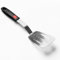 XiaoZu Stainless Steel Flexible Spatula Turner, Thin Metal Slotted Spatula for Cast Iron Skillet, Thin Blade and Heat Resistant Silicone Handle (Slotted Medium)