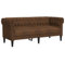 vidaXL Chesterfield Sofa, Polstersofa 2-Sitzer mit Stützbeinen, Loungesofa Designsofa für Wohnzimmer, Couch Wohnzimmersofa, Braun Stoff