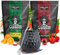 Mate Tee Set mit Zubehör | Guarani Energia con Guarana und Exotic Rain | Anregende, fruchtige Mate Tee | Kalebasse, Bombilla und Zubehör | Natürliches Koffein | Paraguayische Mate | 2x500g | 1kg